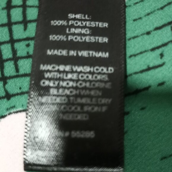 EXPRESS GREEN|PINK PALM PRINT MAXI DRESS ASSYMETRIC HEMLINE WOMEN SIZE 0 - Picture 7 of 8